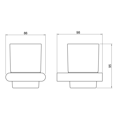 Стакан для ванной Timo Luiro 18432/18 черное золото
